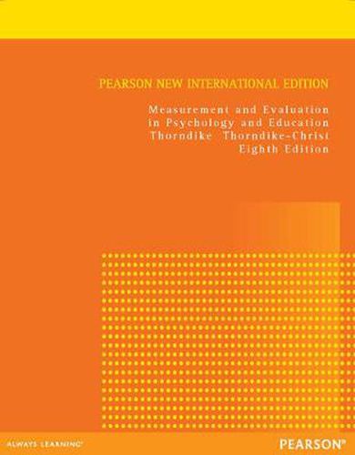 Cover image for Measurement and Evaluation in Psychology and Education: Pearson New International Edition