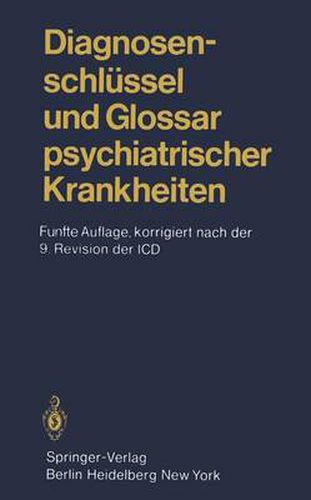 Cover image for Diagnosenschlussel und Glossar Psychiatrischer Krankheiten