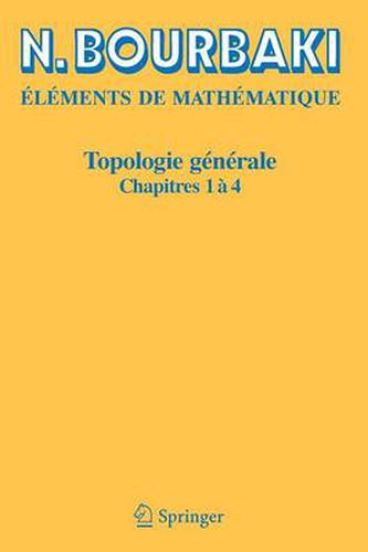 Cover image for Topologie Generale: Chapitres 1-4