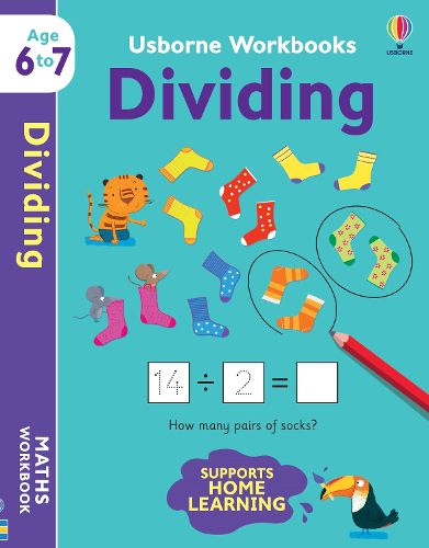 Cover image for Usborne Workbooks Dividing 6-7