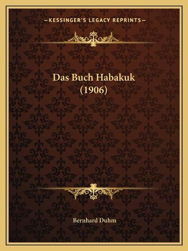 Cover image for Das Buch Habakuk (1906)