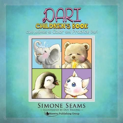 Cover image for Dari Children's Book: Cute Animals to Color and Practice Dari