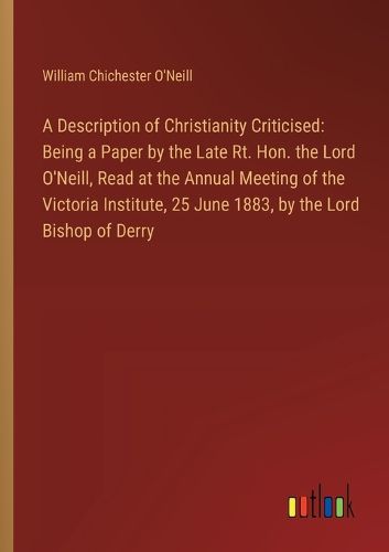 Cover image for A Description of Christianity Criticised