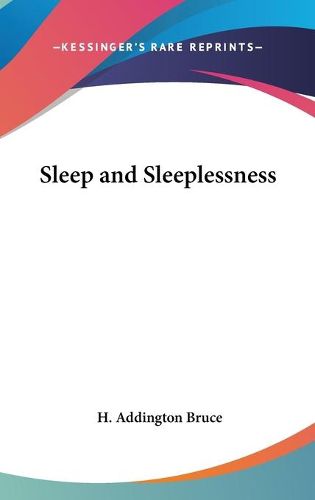 Cover image for Sleep and Sleeplessness