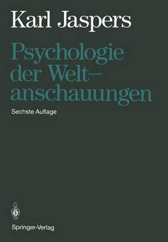 Cover image for Psychologie Der Weltanschauungen