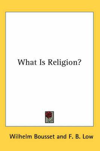 Cover image for What Is Religion?