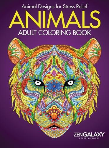 Cover image for Adult Coloring Book: Animals: Calming Animal Designs