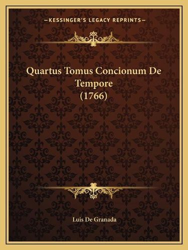 Quartus Tomus Concionum de Tempore (1766)