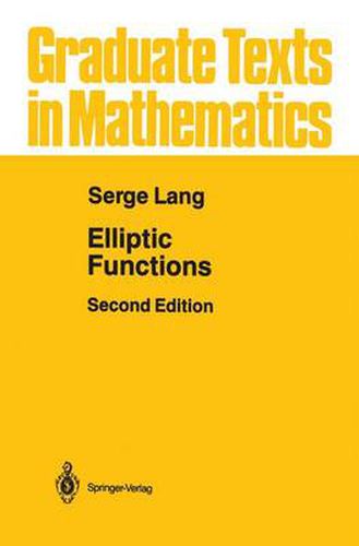 Cover image for Elliptic Functions