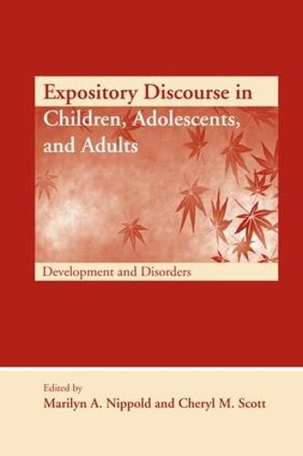 Cover image for Expository Discourse in Children, Adolescents, and Adults: Development and Disorders