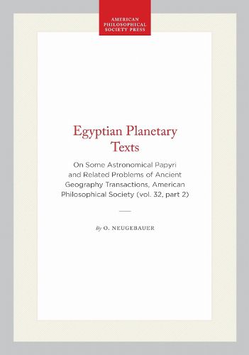 Cover image for Egyptian Planetary Texts