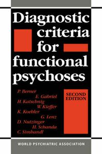 Cover image for Diagnostic Criteria for Functional Psychoses