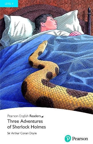 Cover image for PERL4: Three Adventures Of Sherlock Holmes Book with eBook and audio