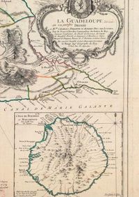 Cover image for Carnet Ligne Carte de la Guadeloupe, Le Rouge, 1753