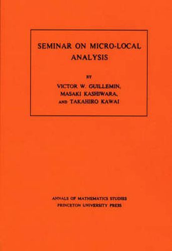 Cover image for Seminar on Micro-Local Analysis. (AM-93), Volume 93