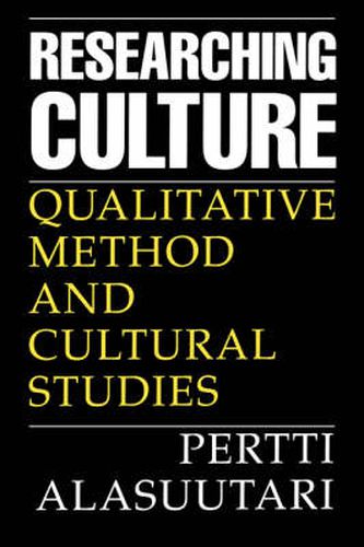 Researching Culture: Qualitative Method and Cultural Studies