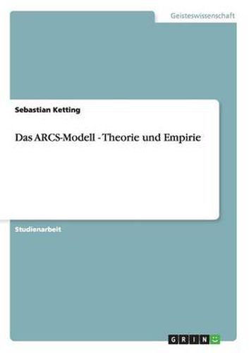 Cover image for Das ARCS-Modell - Theorie und Empirie