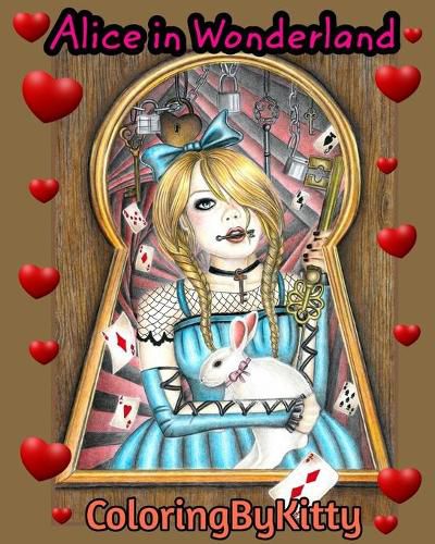 Cover image for ColoringByKitty: Alice In Wonderland