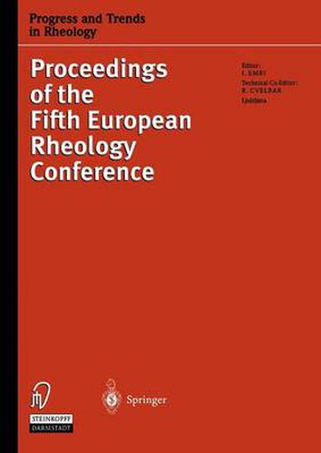 Cover image for Progress and Trends in Rheology V: Proceedings of the Fifth European Rheology Conference Portoroz, Slovenia, September 6-11, 1998