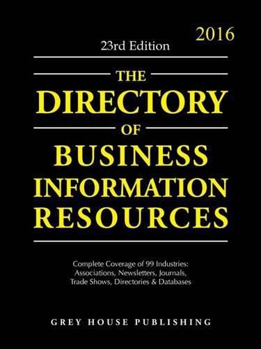 Cover image for Directory of Business Information Resources, 2016