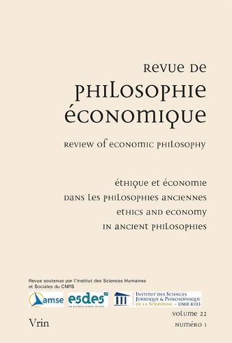 Cover image for Ethique Et Economie Dans Les Philosophies Anciennes