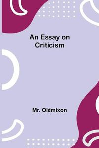 Cover image for An Essay on Criticism