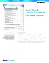 Cover image for Mood Disorder Questionnaire (MDQ)