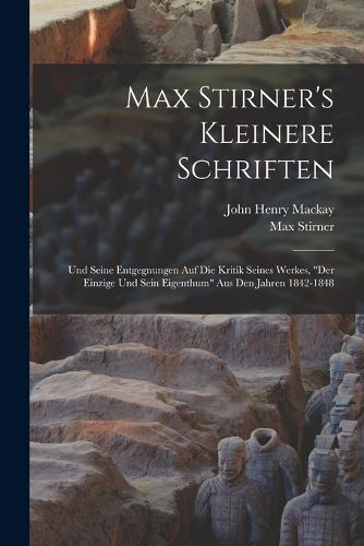 Cover image for Max Stirner's Kleinere Schriften