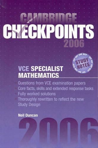 Cover image for Cambridge Checkpoints VCE Specialist Mathematics 2006