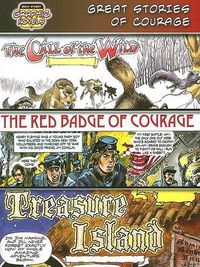 Cover image for Great Stories of Courage: The Call of the Wild, the Red Badge of Courage, Treasure Island