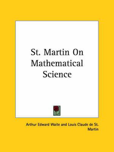 Cover image for St. Martin on Mathematical Science