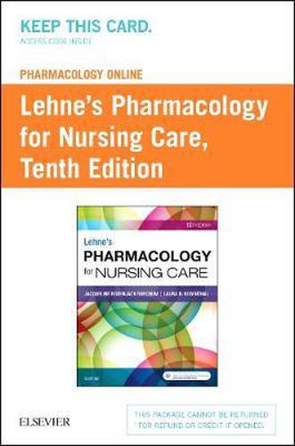 Cover image for Pharmacology Online for Lehne's Pharmacology for Nursing Care (Access Card)