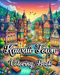 Cover image for Kawaii Town Coloring Book