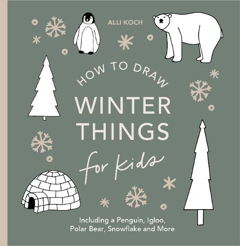 Cover image for Winter Things: How to Draw Books for Kids with Christmas trees, Elves, Wreaths, Gifts, and Santa Claus