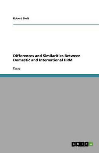 Cover image for Differences and Similarities Between Domestic and International HRM