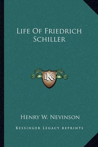 Life of Friedrich Schiller