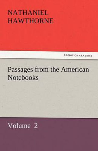 Cover image for Passages from the American Notebooks