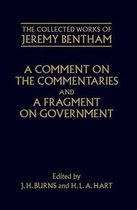 Cover image for A Comment on the Commentaries and A Fragment on Government