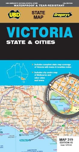 Cover image for Victoria State & Cities Map 319 10th ed (waterproof)