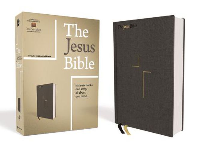 Cover image for The Jesus Bible, ESV Edition, Cloth over Board, Gray