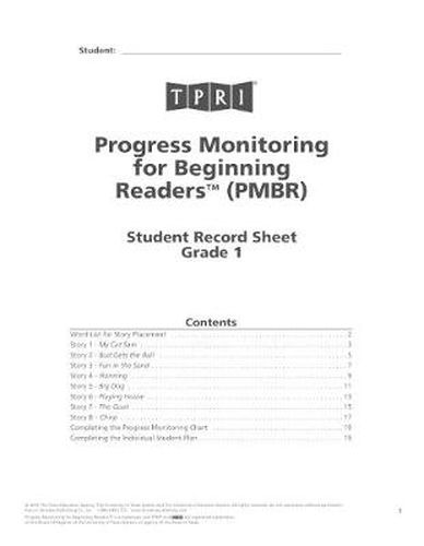 Cover image for PMBR Student Record Sheets