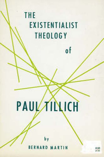 Cover image for The Existential Philosophy of Paull Tillich