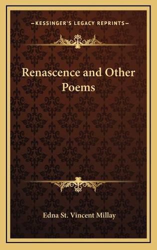 Cover image for Renascence and Other Poems