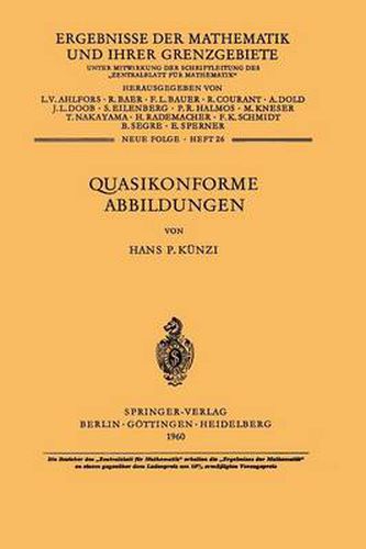 Cover image for Quasikonforme Abbildungen