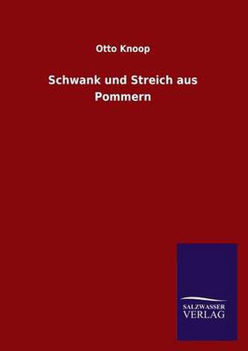 Cover image for Schwank Und Streich Aus Pommern