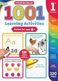 Cover image for Active Minds 1001 First Grade Steam Workbook