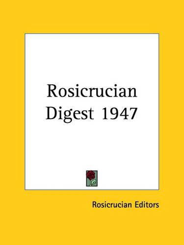 Cover image for Rosicrucian Digest 1947