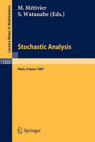 Cover image for Stochastic Analysis: Proceedings of the Japanese-French Seminar Held in Paris, France, June 16-19, 1987