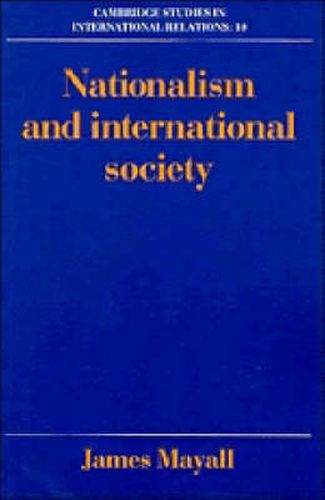 Cover image for Nationalism and International Society