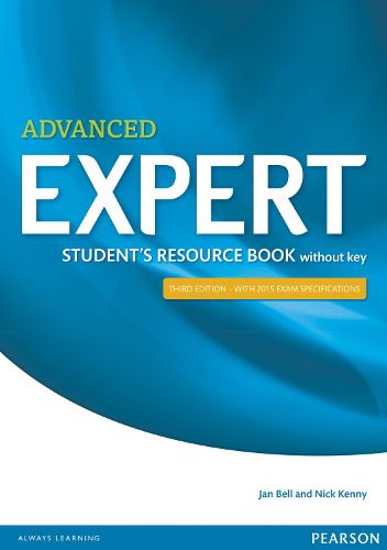 Cover image for Expert Advanced 3rd Edition Student's Resource Book without Key